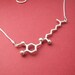 capsaicin - chili pepper molecule - necklace in solid sterling silver