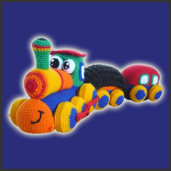 Amigurumi Crochet Patrón - tren feliz