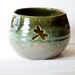 Handmade Yarn Bowl with Dragonfly Cutout // Large Stoneware Bowl
