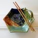 RESERVED for Lis // Sushi Dish or Brie Baker with Handle, Handmade Pottery