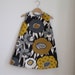Toddler Dress - mod graphic toddler girls dress in Black, Grey and Mustard - size 4T girls autumn fashion