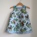 Bird watching baby girls children's dress - blue with robins and cardinals - size 12 -18 months