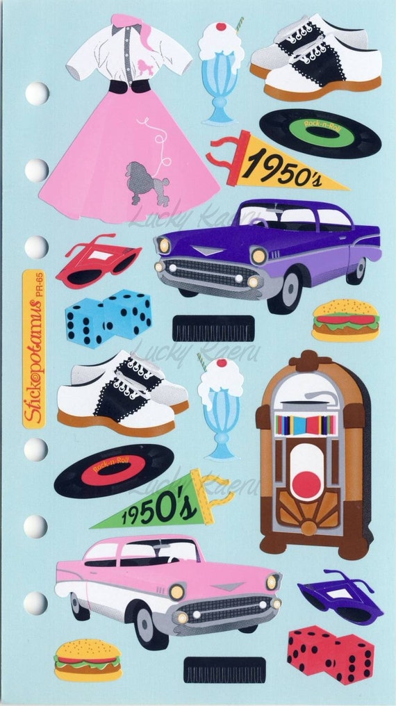 Sticko 50's Retro Scrapbook Stickers