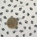 Paw Prints Black on White Fabric - By the Yard