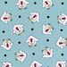 Leslie Ann Clark, Hen Rietta Chicken on Light Blue Fabric - By the Yard