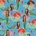 Michael Miller Sea Beauties Mermaid Turquoise Fabric - By the Yard