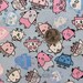 Marie Jacobi, Owls Blue Periwinkle Japanese Fabric - Half Yard