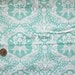 Lauren and Jessi Jung, Flora, Garden Damask Turquoise Fabric - By the Yard