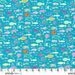 Michael Miller Fishies Turquoise Fabric - By the Yard