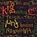 Deb Strain, Happy Howloween, Halloween Words on Black Fabric - 1 Yard (Last One)