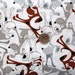 Timeless Treasures Cute Cartoon Dogs White Fabric - By the Yard