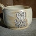hand thrown ceramic skull mug-Tattoo Rose Design-