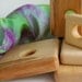 SALE Playsilk and Wooden Stacker Toy Set for Baby or Toddler (All Natural, Waldorf Inspired) Save 30%