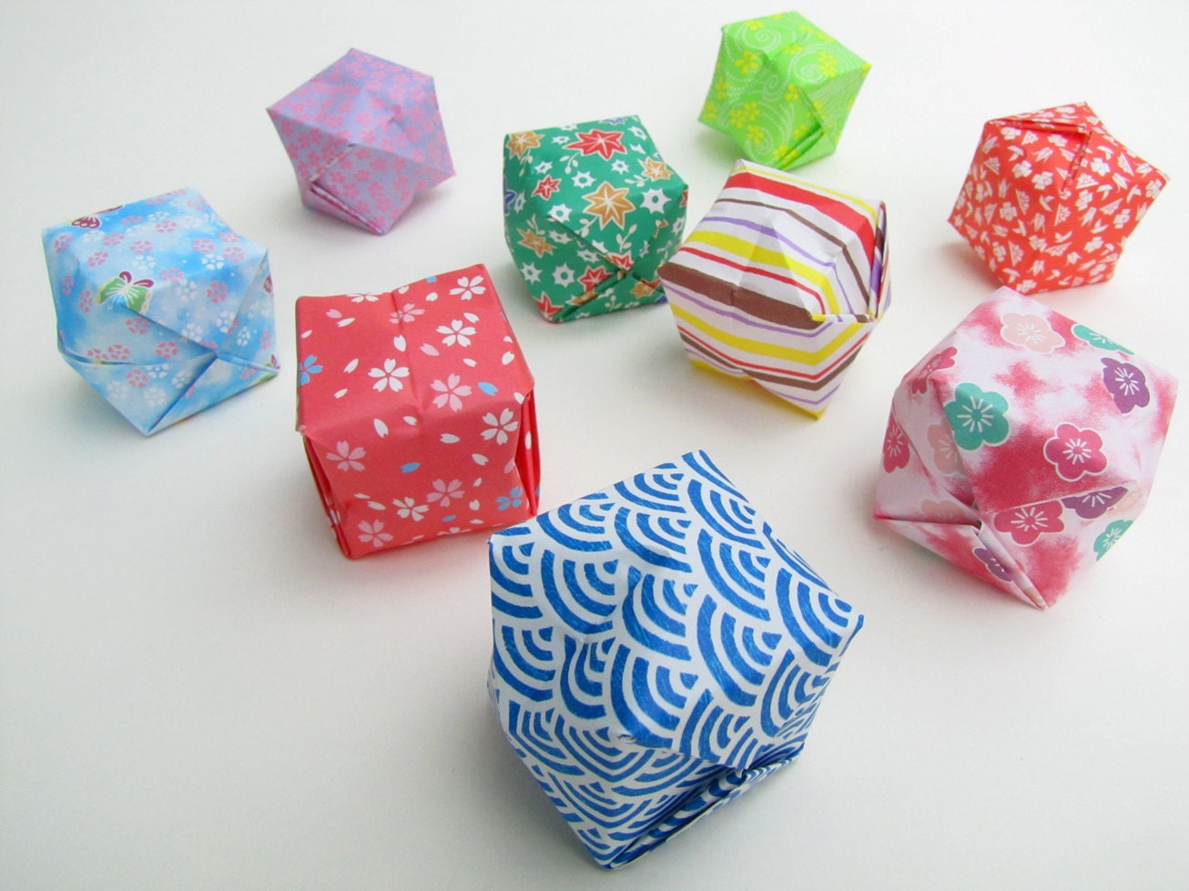 Origami Lanterns Set of 50 Handmade Paper by WoodsmokeAndWool