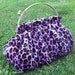 Purse in Purple Leopard Faux Fur with 10 Inch Frame