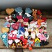 Lot of 50 Painted Wood Embellishments - hearts, holiday, animals