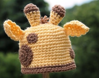 Baby Animal Crochet Hat Giraffe Hat Crochet Pattern for Baby Photo Prop PDF Jungle Animal Baby Instant Download