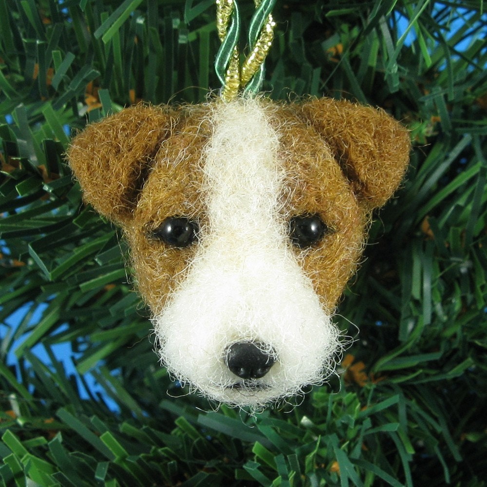 Jack Russell Terrier Ornament Needle Felted Jack Russell