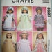 McCalls 3627 Gowns Historical 18" Doll Clothes Pattern McCall's