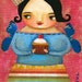 CUPCAKE fairy print wall art poster of painting by tascha 5x7