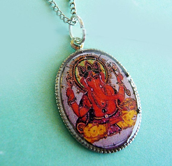 Hindu God Ganesh Charm Necklace