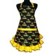 Pittsburgh Steelers Apron, Retro Hostess Style with Ruffle and Pocket