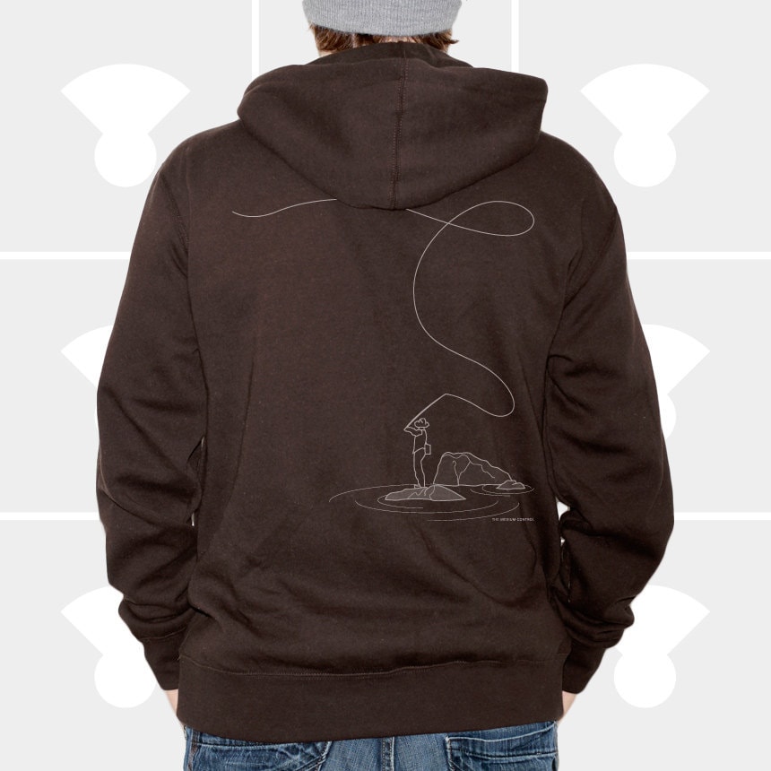 Men Hoodie Fly Fishing Lightweight Pullover Hoodie