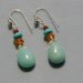 CLEARANCE SALE Amazonite, Turquoise and Carnelian Earrings