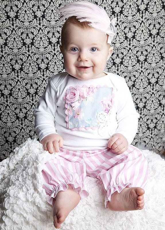 Shabby Bloomer Infant Toddler Set Custom Size Newborn to 4T
