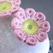 Handmade Pale Purple Porcelain Flower Buttons
