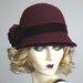 Wine And Velvet - Felt Cloche Hat