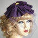 Fascinator Headband Purple Pansy Ribbon