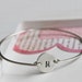 Girls Bangle Bracelet Personalized Initial Sterling Silver .... Flower Girl, Baptism, Communion Gift ...Initially Special