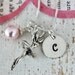 Ballerina Necklace ..Ballet Recital Gift, Girls Personalized Necklace, Sterling Silver Charms, Hand Stamped Childrens Jewelry