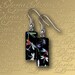 Fused Dichroic Glass Earrings - Flight Of The Dragonflies - ER433