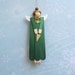 Angel Wood Christmas Ornament in Green