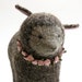 Felted Lamb Soft Sculpture Dark Brown Tweed