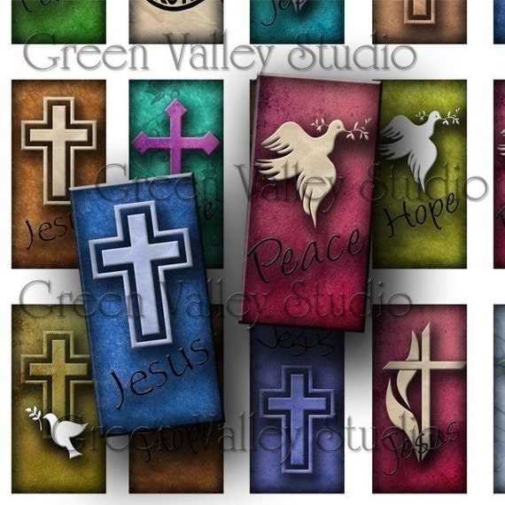 INSTANT DOWNLOAD Digital Collage Sheet Religious Christian