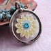 Spring Flower Glass Pendant. Soldered Flower Pendant.