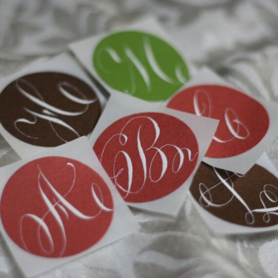 Custom Monogram Envelope Seals by GracefulStudio on Etsy