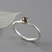 Sterling Silver Twig Ring with Rose Cut Diamond and 14k Yellow Gold--READY TO SHIP