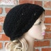 Soft Slouchy hat, Black Tam Dread Hippie Beanie Hat Goth, woman slouchy beanie