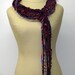 Dark fruit braids Gypsy Fringe Scarf skinny lariat Hippie neck wear
