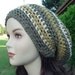 Hemp Wool Earthy Tam Hippie Hat Slouchy Beanie Green Curry natural