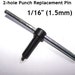 2 Hole Punch REPLACEMENT PUNCH 1/16in 1.5mm