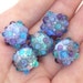 Blue Berries - Lampwork Glass Bead Set (5)