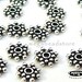 30 pcs Bali Sterling Silver Spacers Beads Oxidized Snow Flake 5.5 mm S05