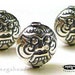 Bali Sterling Silver 925 Demon God Beads Lentil B209 -2 pcs