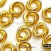 6mm Vermeil Gold Spacers Beads Twisted Wire Ring Spacers S29V- 10 pcs