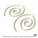 SALE 15% off - Marquise Spiral Ear Wires 925 Sterling Silver Interchangeable Earring F340 - 4 pcs